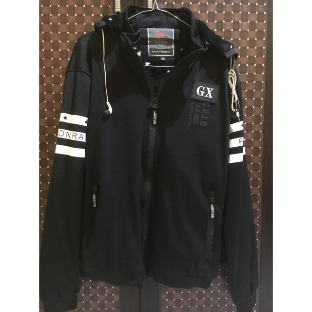 Jaket Import Parasut Bomber Hoodie Plus Headset