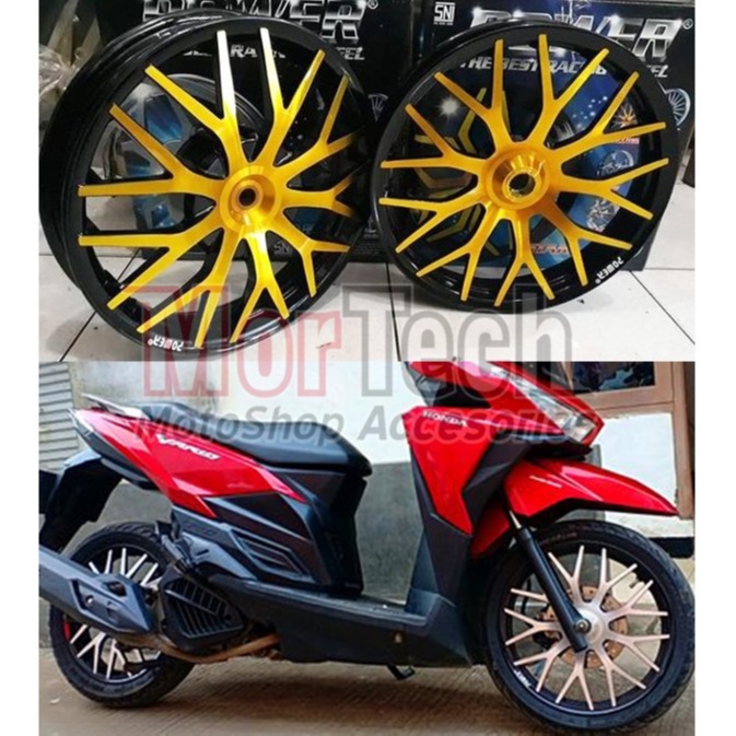 Power Velg Pelek Racing Tapak Lebar Evo Palang 18 Velg Vario 125 / Vario 150 Fi Ring 14 215/250