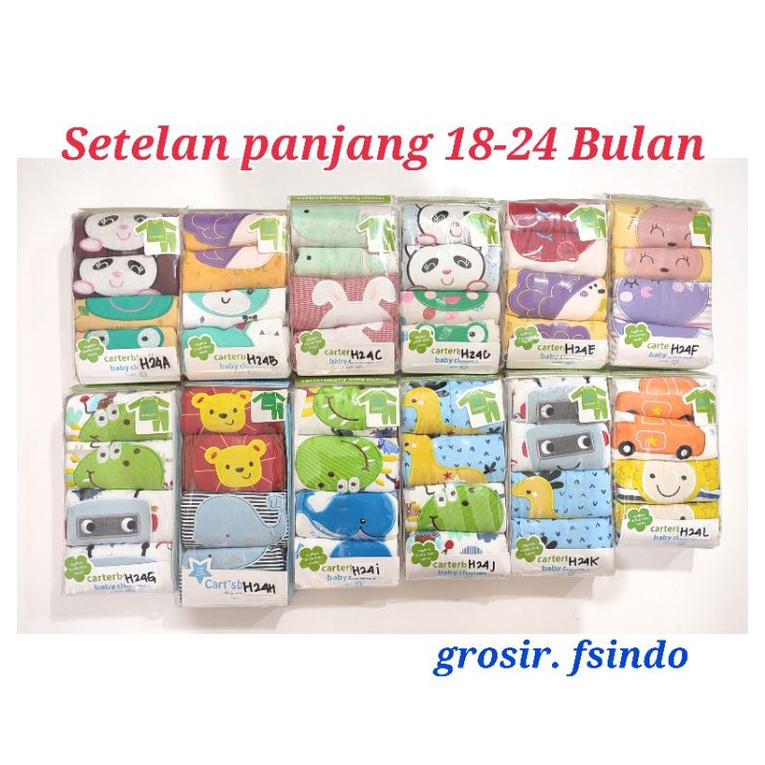 Setelan bayi atasan panjang celana panjang  Bluefly KODE H/setelan set bayi