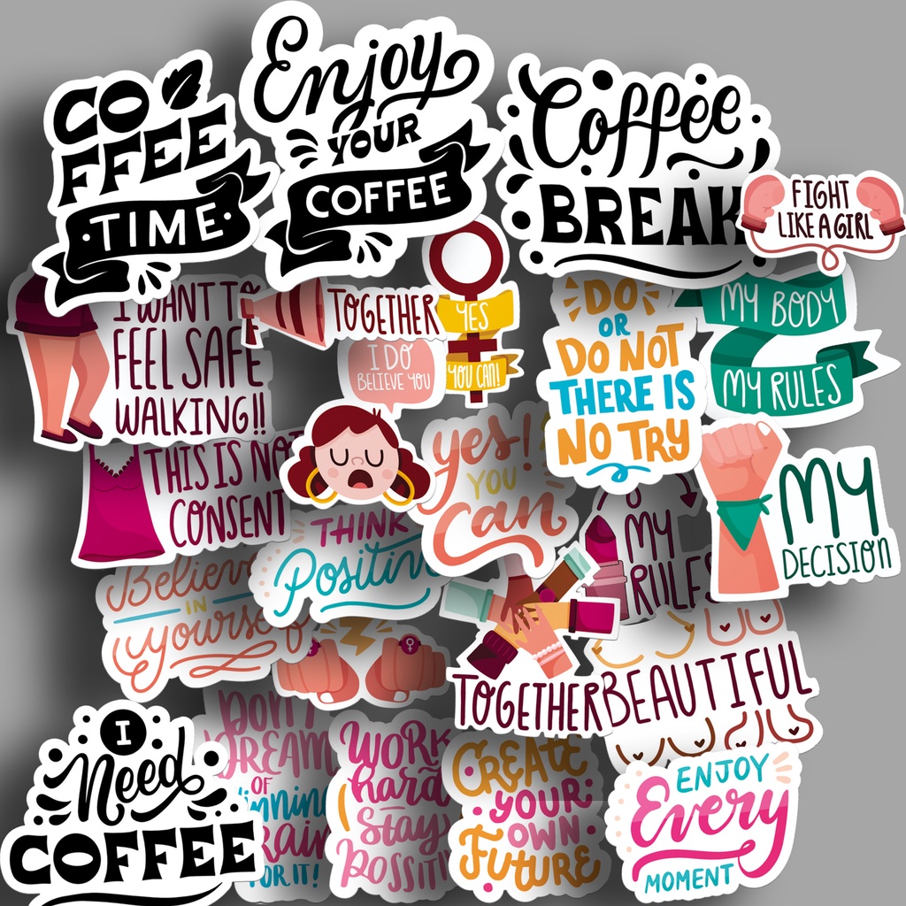 irdiHD - Stiker Quotes Lucu Stiker Aesthetic Stiker Laptop 1 pack