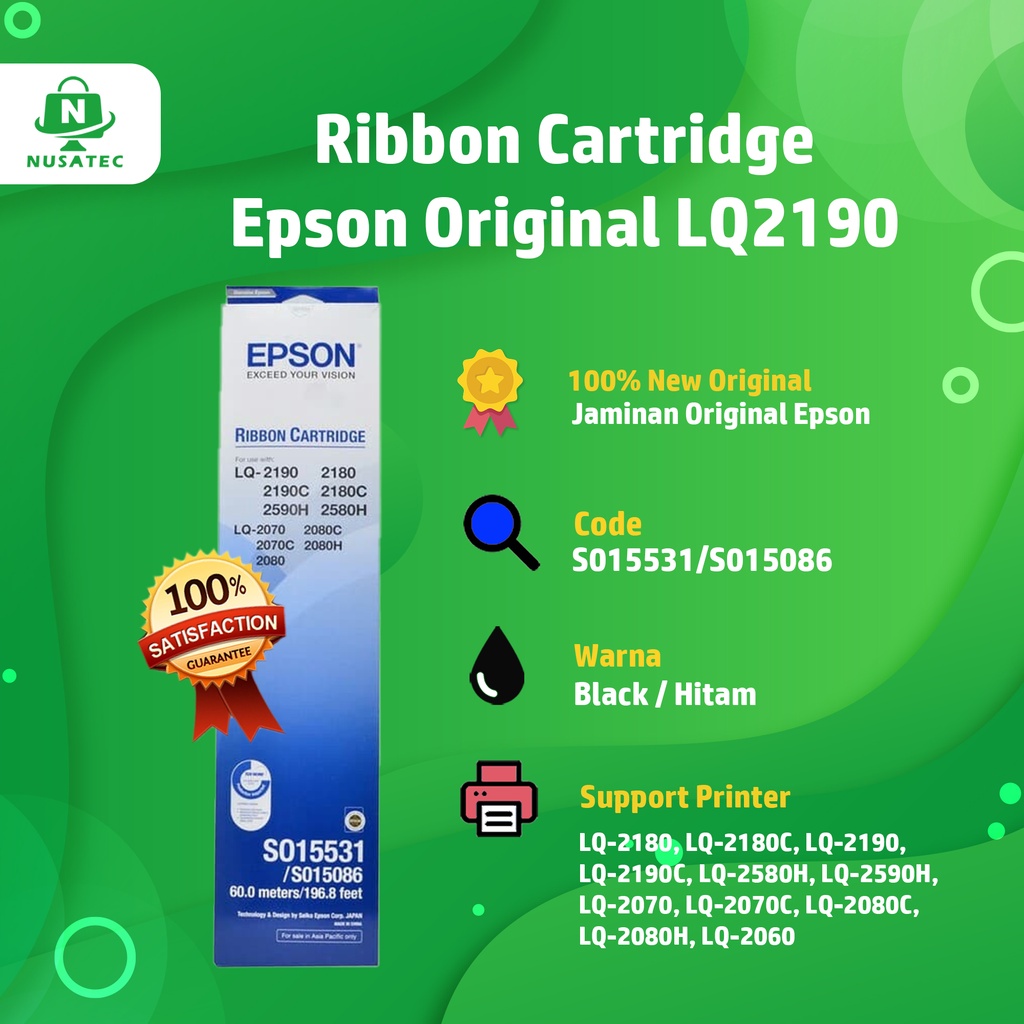 Jual Ribbon Cartridge Pita Printer Epson Lq Lq Original Shopee Indonesia