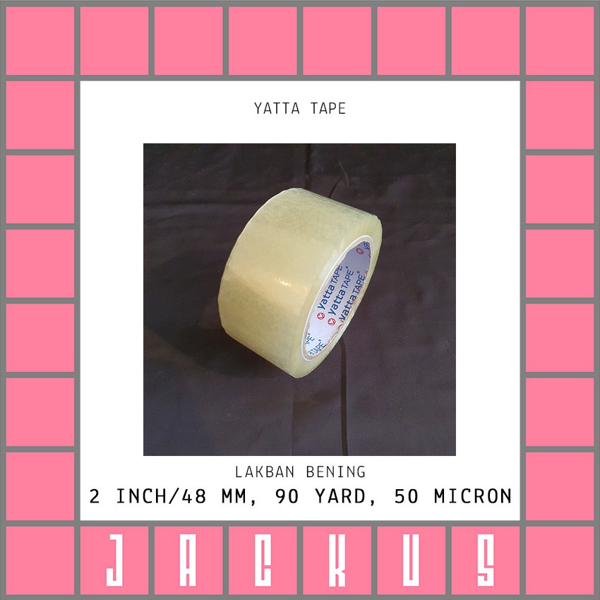 

Yatta Tape Clear 2inch / 48mm - 90yard - 50micron (Lakban Bening)