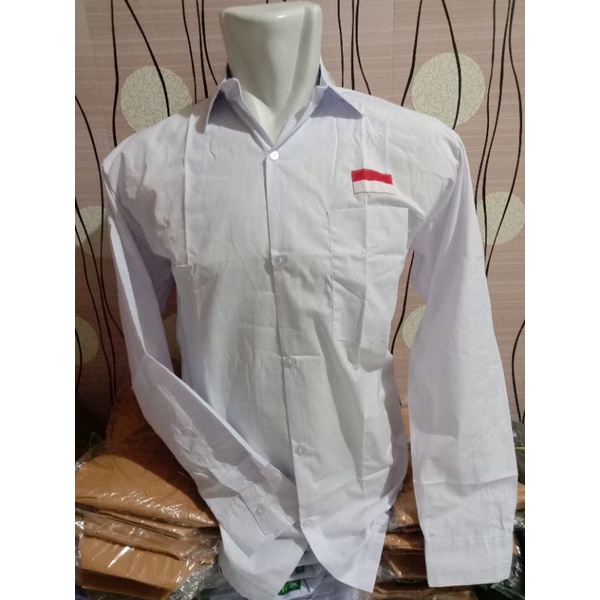 BAJU PUTIH SEKOLAH LENGAN PANJANG/SMP/SMA/MTS/MA/MEREK KARMILA/SERAGAM SEKOLAH MURAH