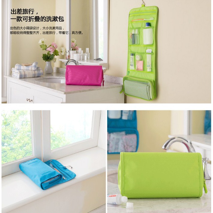 Travel Cosmetic Organiser Bag /Tas lipat Portable Gantung /toilet hanging bag organizer