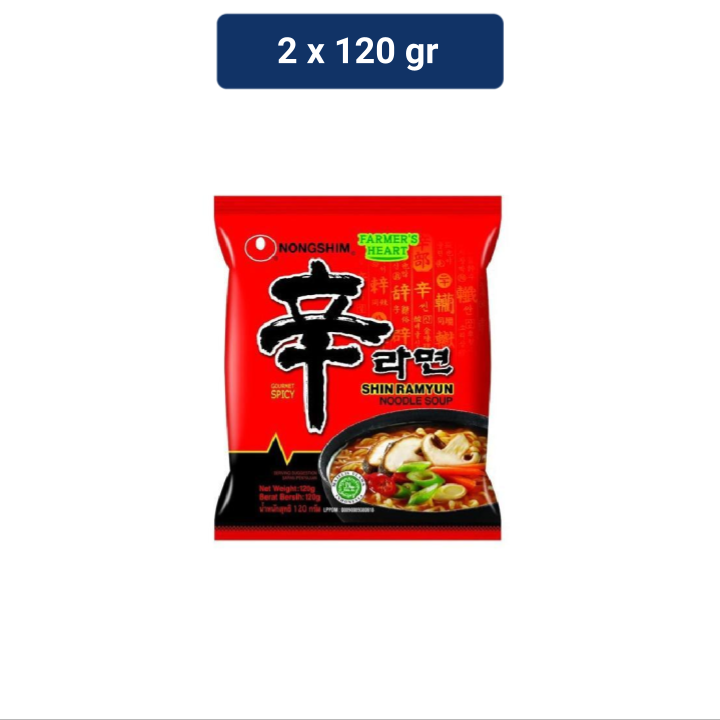 

Nong Shim Shin Ramyun Spicy Mushroom 120 gr x 2 Pcs