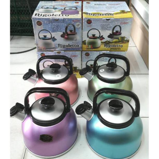 Teko Bunyi Rigoletto / Teko Siul Maspion 3,5 Liter - Pink - Diskon Khusus 