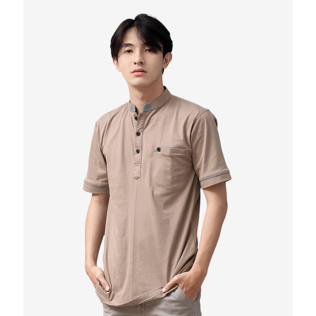 Baju koko pria lengan pendek Motif Polos Koko Kaos Kurta simpel murah Terlaris
