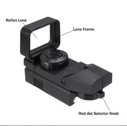 HOLOSIGHT RED DOT LENSA ADJUSTABLE ABS SIG 556 AR15