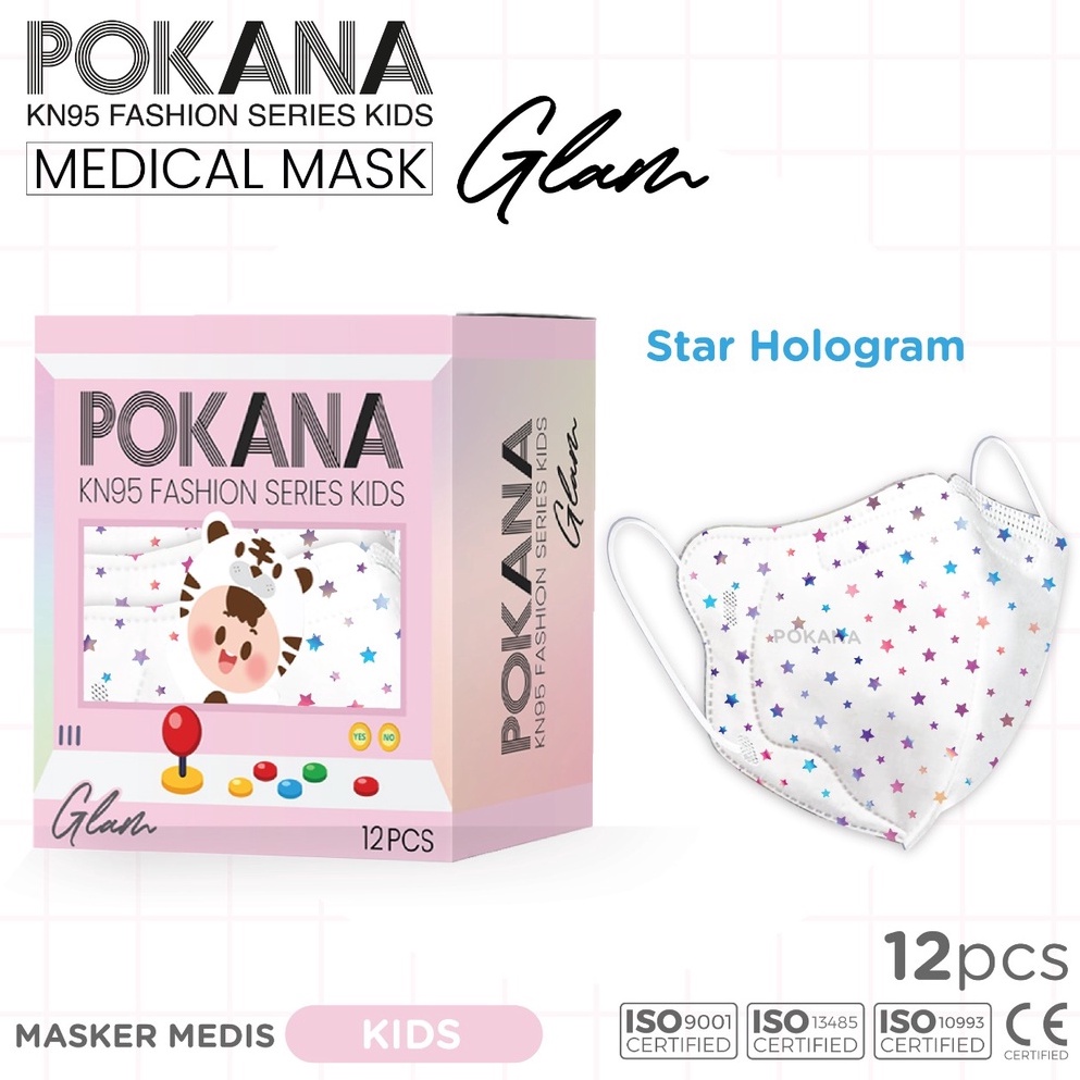 Masker Pokana KN95 Glam Series (Kids 3-7th) #010