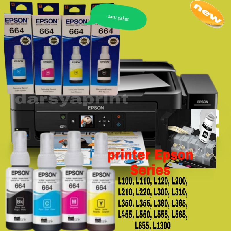 Tinta Epson series T664 (satu Paket)