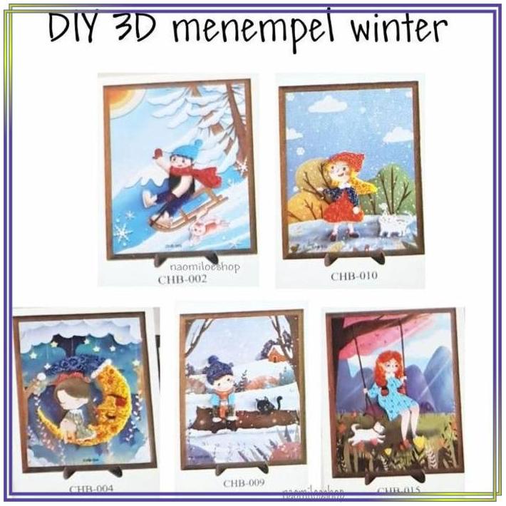 

stiker 3D menempel winter eva DIY eva art craft - prakarya anak - kids hL6