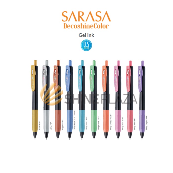 

Pulpen Gel Zebra Sarasa Clip Decoshine Color 0.5mm - Bolpen Pena Pen Warna 0,5 mm
