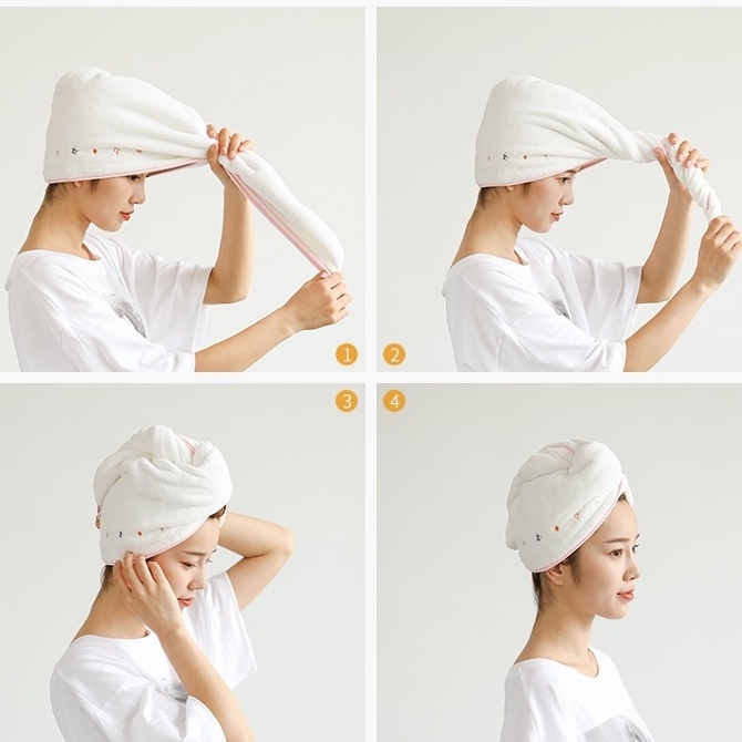 BRGUNIK Handuk Keramas Cepat Kering Bahan Microfiber/Handuk Turban /Magic towel/ Head Towel Fast Dry Hair R523