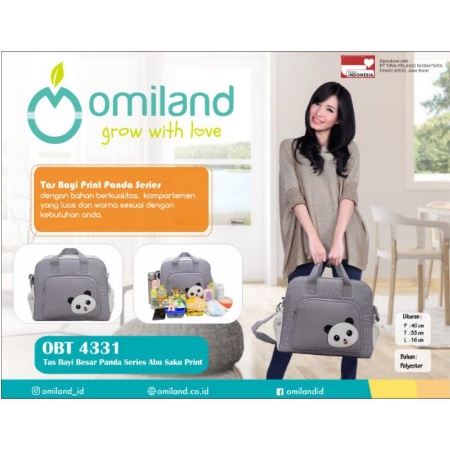 Omiland Panda Tas Bayi Besar / Tas Perlengkapan Bayi / Diaper Bag
