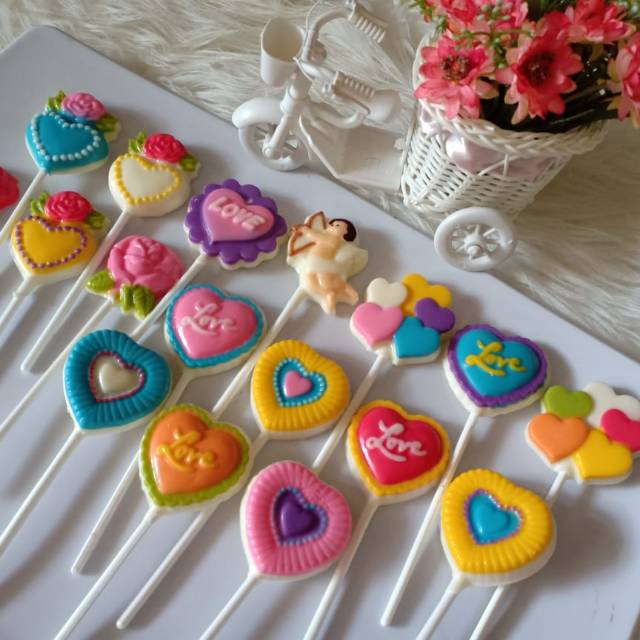 

.Coklat stick - coklat lollipop tema hati bunga - coklat karakter lucu unik enak halal ( ds bgr )