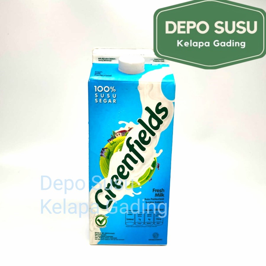 Susu Greenfields Fresh Milk / Low fat 1.89L | Greenfield 1,89L 1890 1.89 1,89 L Full Cream Segar 2L