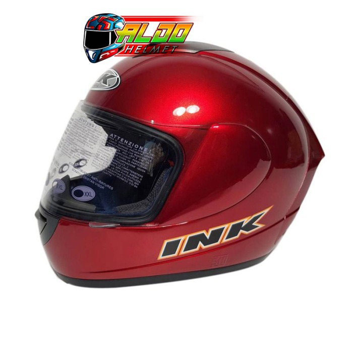 HELM INK CL MAX SOLID MAROON ORIGINAL JUAL FULL FACE JPX KYT - SIZE M