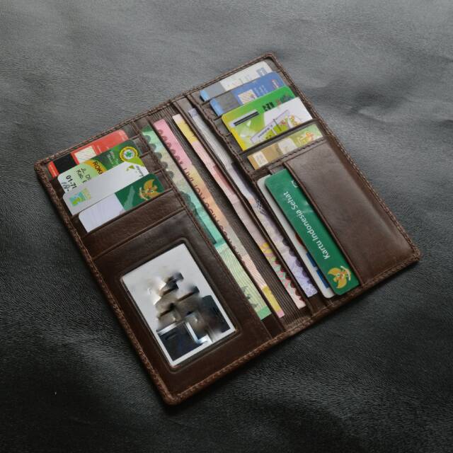 Dompet long wallet kulit asli 100% genuine leather free laser nama
