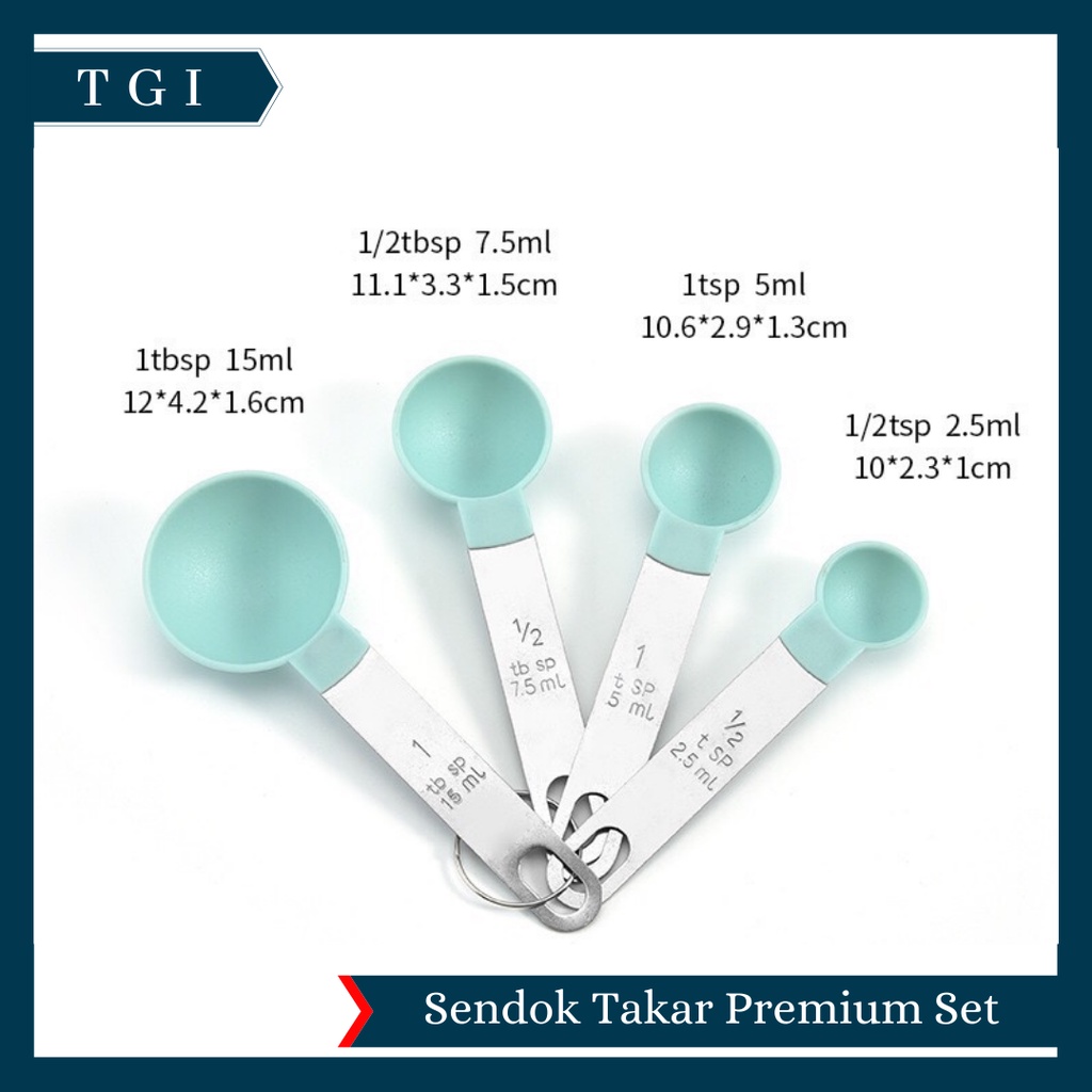 TGI - SET SENDOK TAKAR UKUR BUMBU DAPUR CUP MEASURING SPOON | SENDOK TAKAR BUMBU / OBAT SET