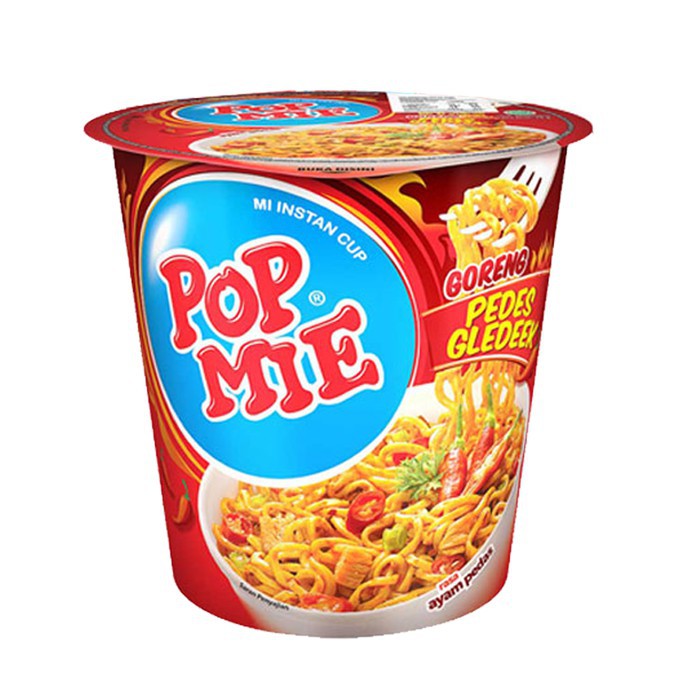 POP MIE GORENG PEDAS GLEDEEK SPICY FRIED NOODLE POPMIE GLEDEK 75GR SATUAN ECER