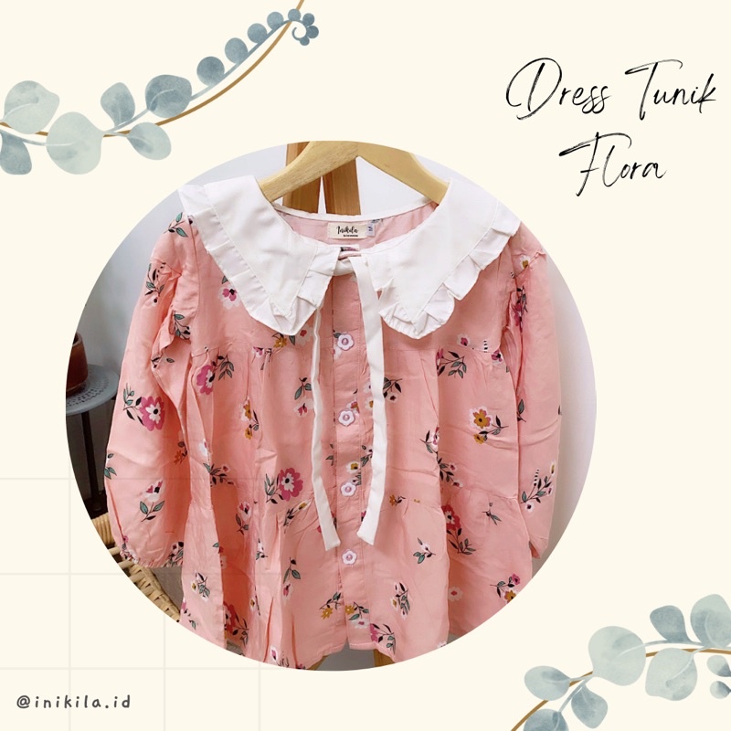 Dress Tunik Anak Flora Rayon