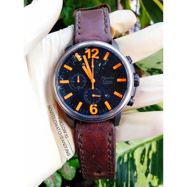 alexandre christie preloved ac 6267Mc chronograph semi automatic jam tangan second bekas berkualitas