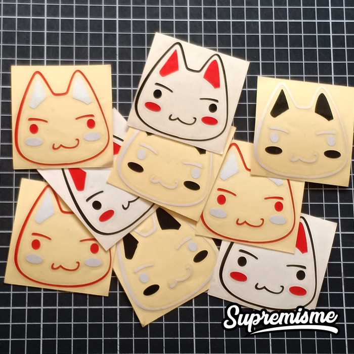 Stiker Kucing Lucu / Sticker Kawaii Cat / Sticker japan cat / Sticker Kucing jepang lucu Waterproof