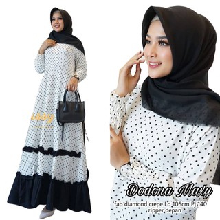 Dodona Maxi BL Fashion Muslim Dress Gamis  Bahan Monalisa 