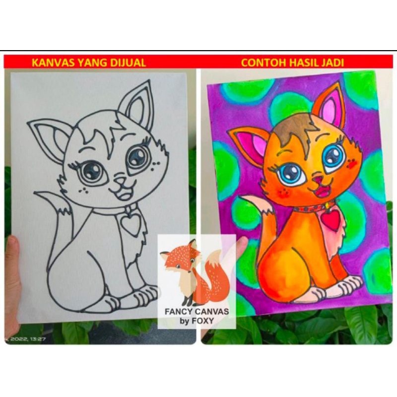 

kanvas lukis timbul animal hewan / kids activities