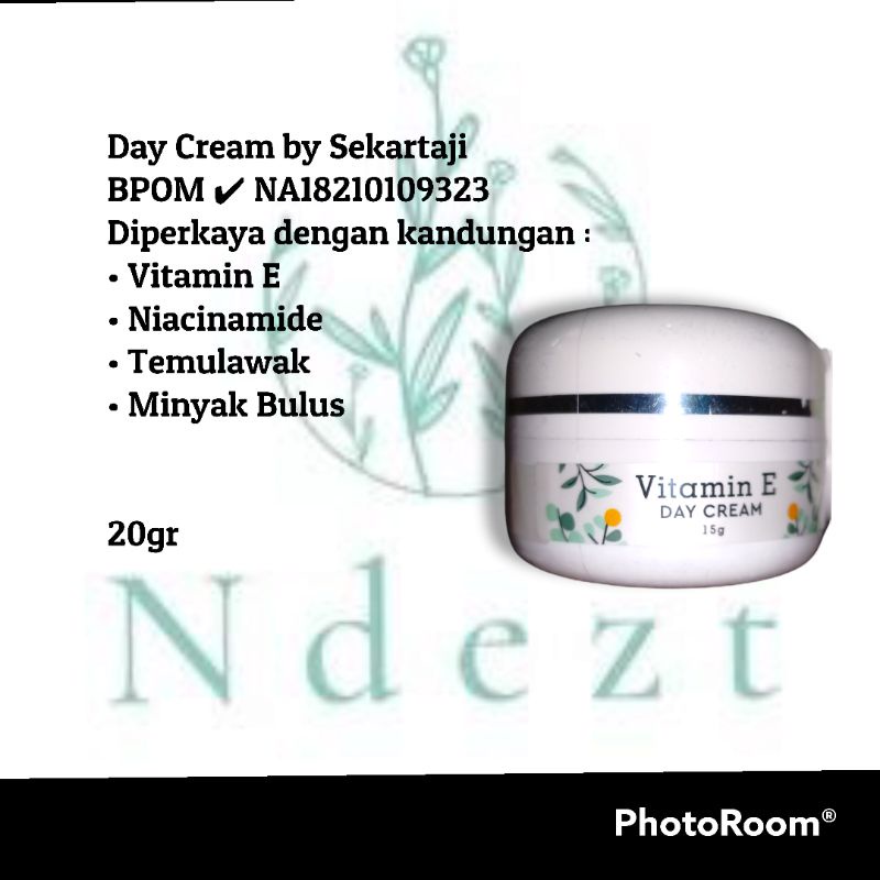 Day Cream Vitamin Temulawak Ndezt By Sekartaji BPOM Kemasan Baru