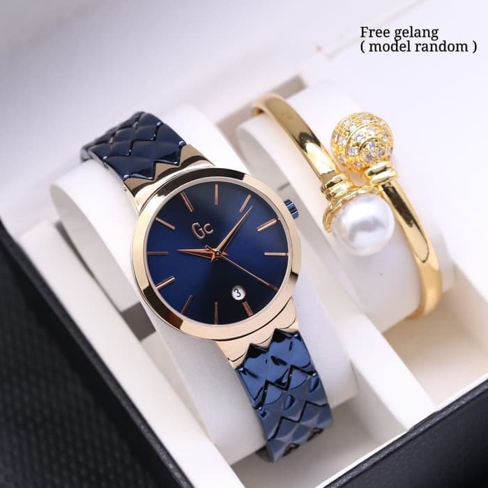 JAM TANGAN GUESS WANITA GC RANTAI DATE FREE GELANG ANALOG CEWEK ORIGINAL ADA 5 WARNA