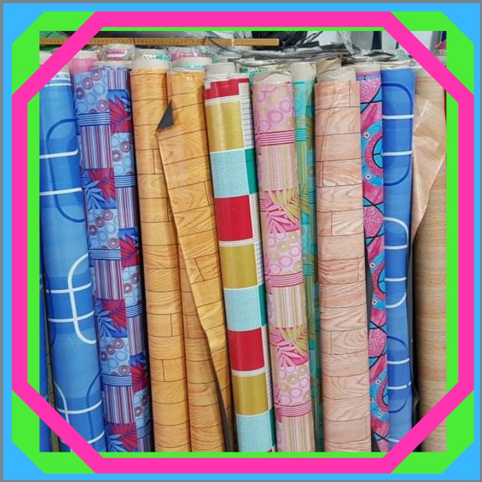 Jual Tikar Karpet Taplak Meja Plastik Latai Dekorasi Dinding Meteran Lebar 120cm murah di Makassar