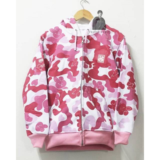 BT21 CAMO COOKY BTS HOODIE JACKET JUNGKOOK
