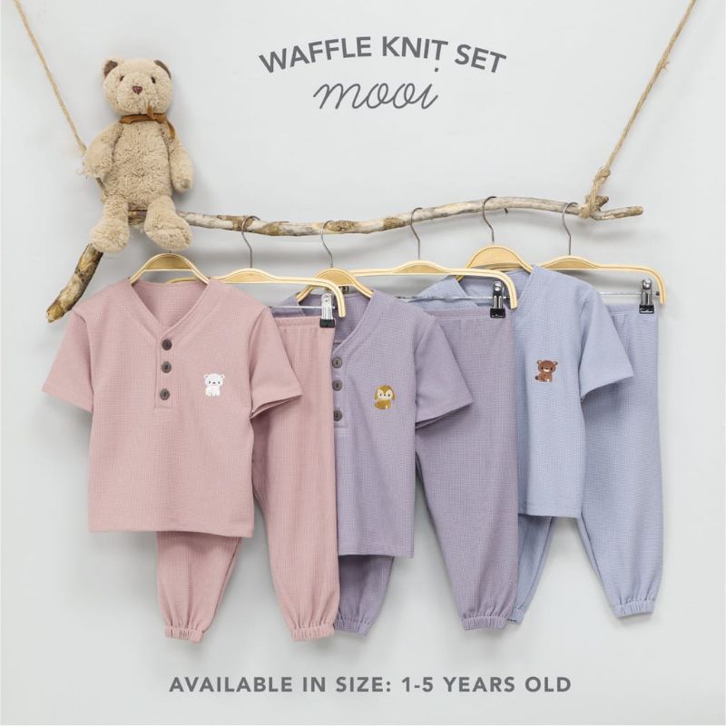 MOOI Waffle Knit Set