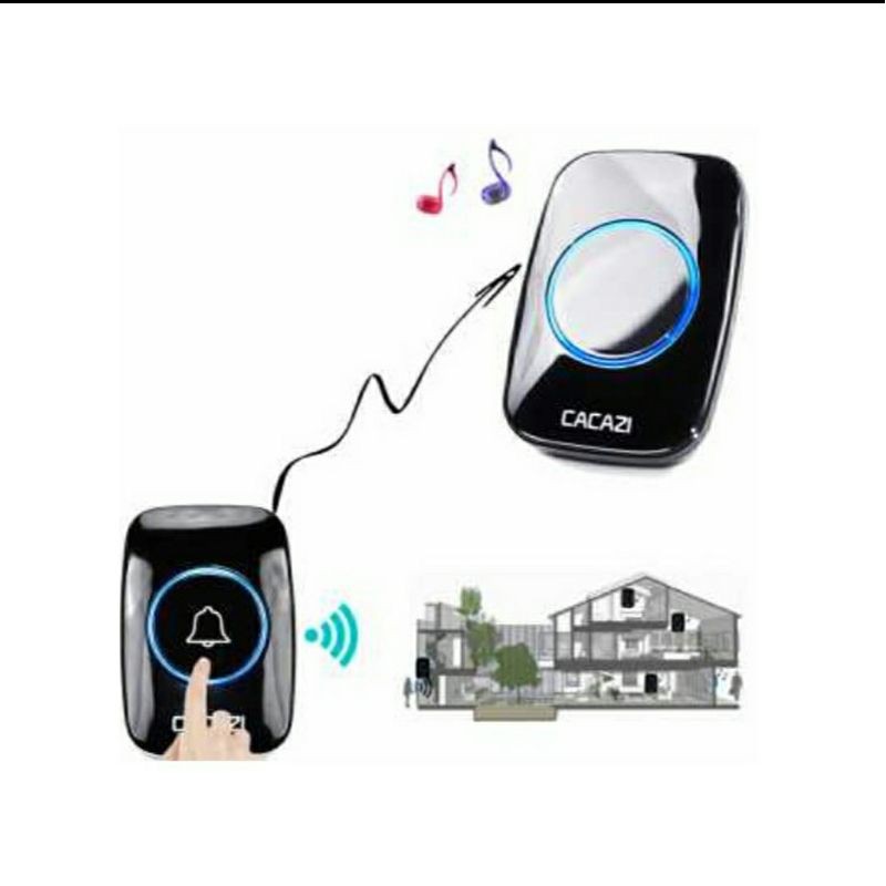 Bel pintu Bel Rumah Wireless Dengan 1x Remote dan 1x Receiver