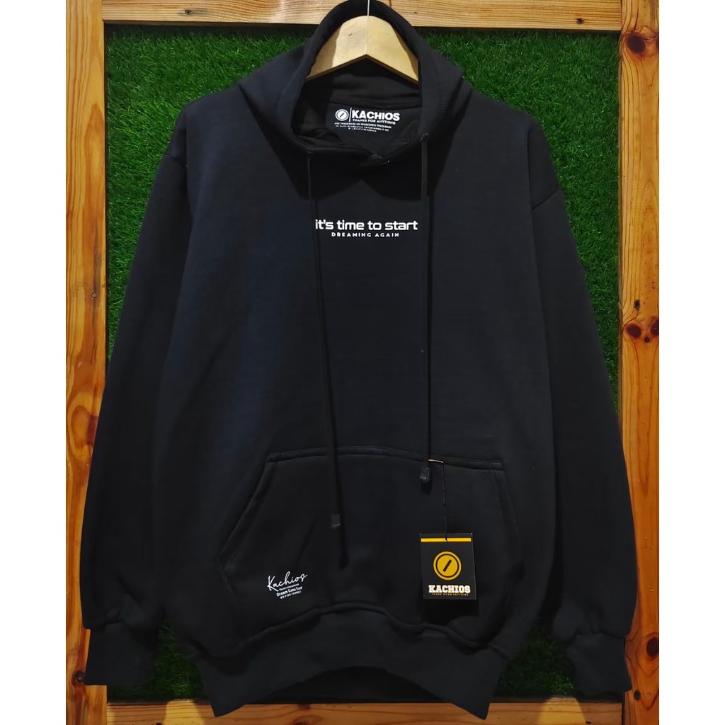 Sweater Hoodie Pria Wanita Hitam Original Premium Distro Brand Lokal KACHIOS MR DEE Hudi Unisex Switer Cowok