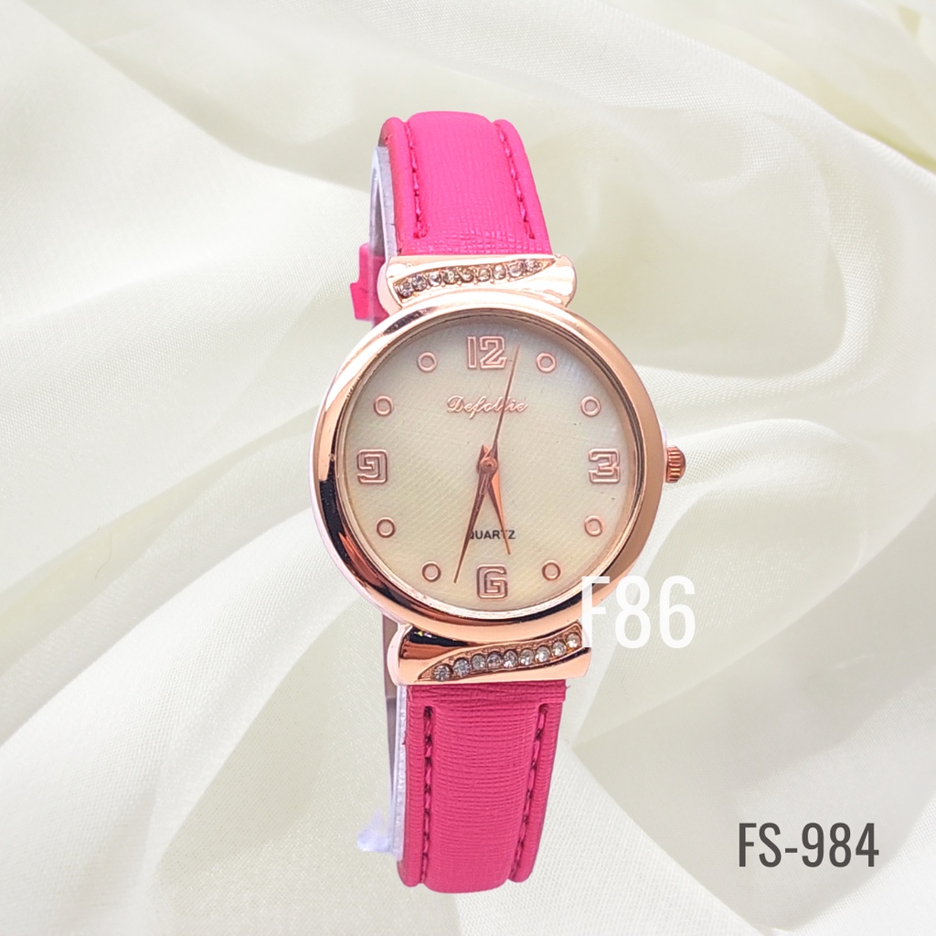 [F86] Jam Tangan Wanita Strap Analog Fashion Wanita Korean Watch