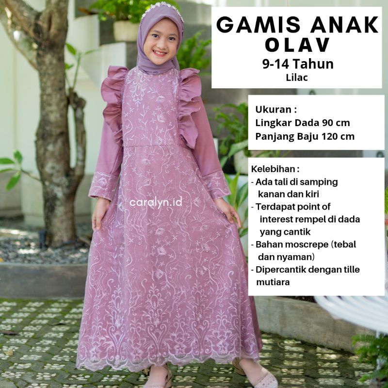 GAMIS ANAK PEREMPUAN BAJU GAMIS ANAK MURAH TILLE OLAV