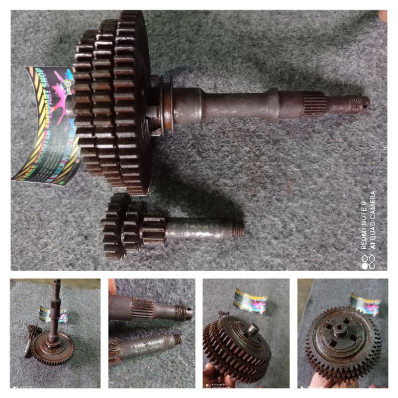 Gear gearset gearbox gir vespa pts special 3 speed original cabutan