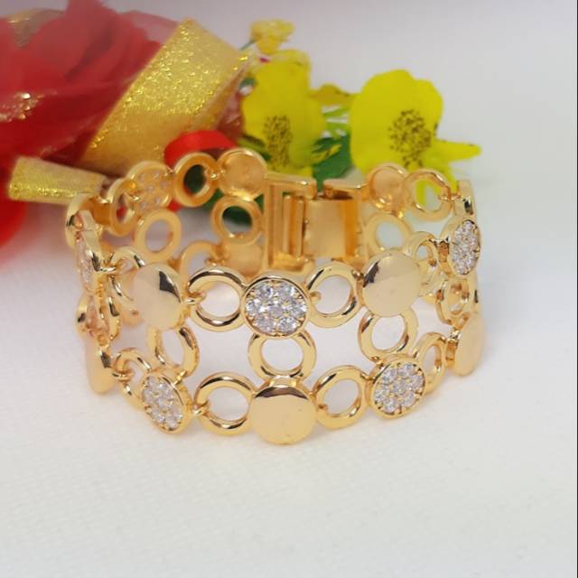 Gelang Perhiasan Emas Imitasi Wanita Mei Li