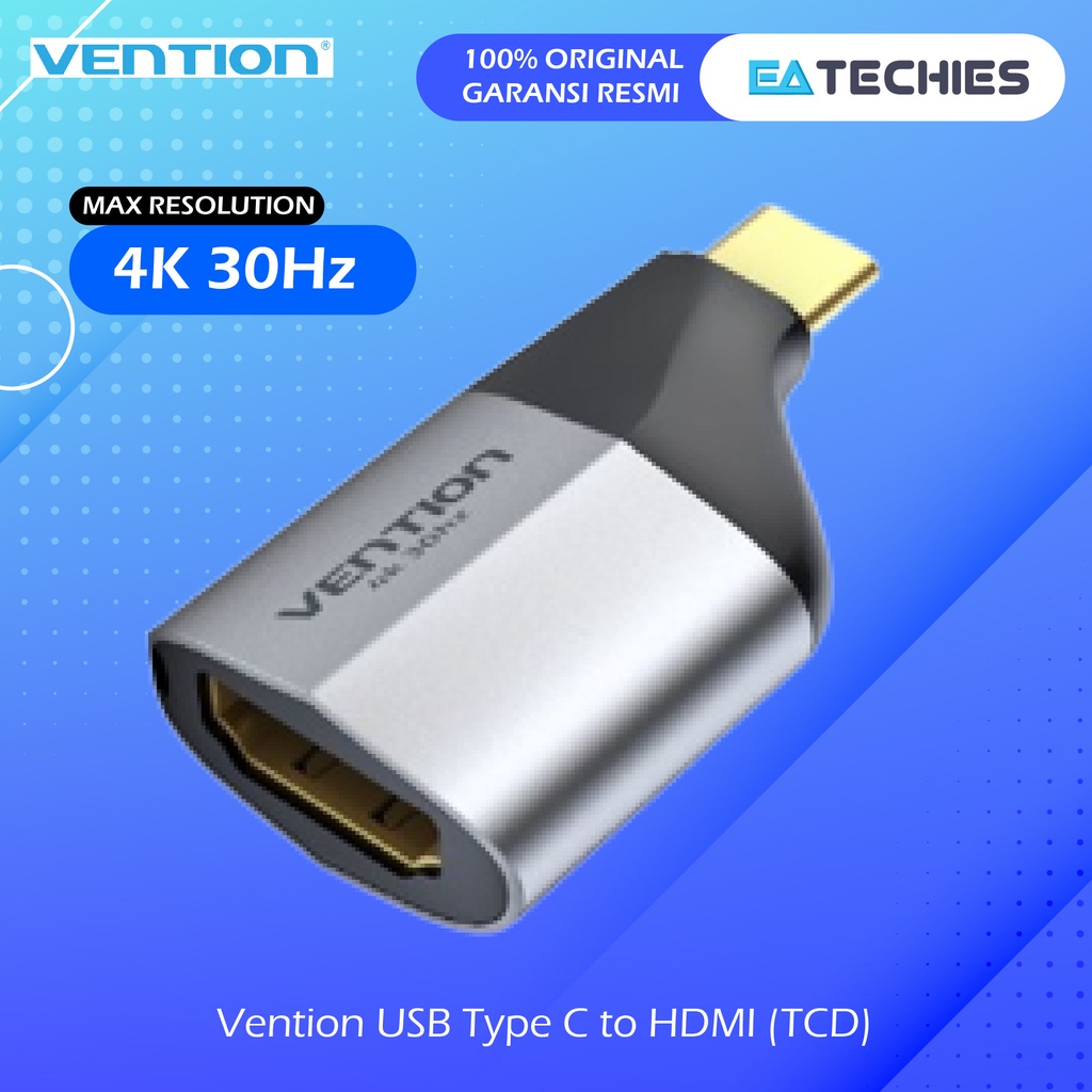 Vention Adapter USB 3.2 Type C to HDMI Thunderbolt 3.0 HDTV USB C USB-C USB Tipe C - TCD 4K30Hz