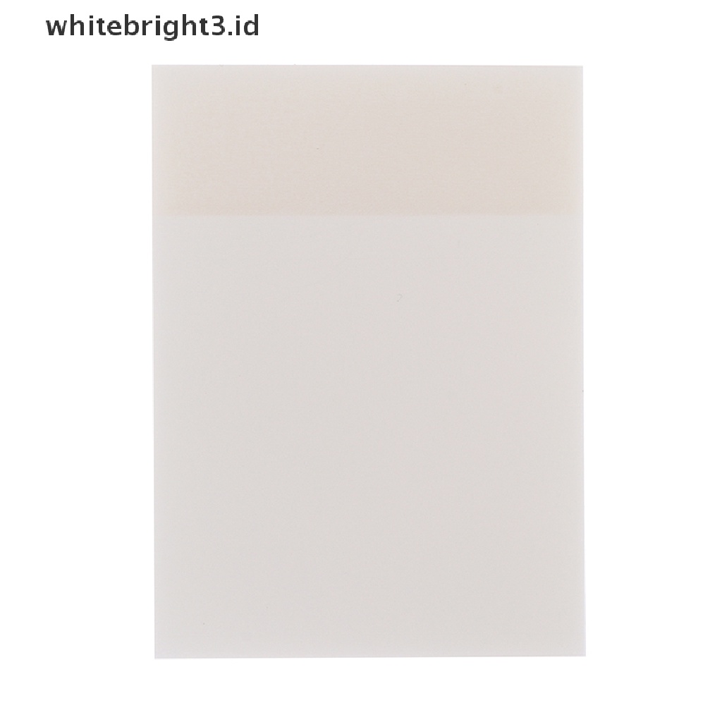 (whitebright3.id) 50 Lembar Kertas Memo Sticky Note Transparan Anti Air