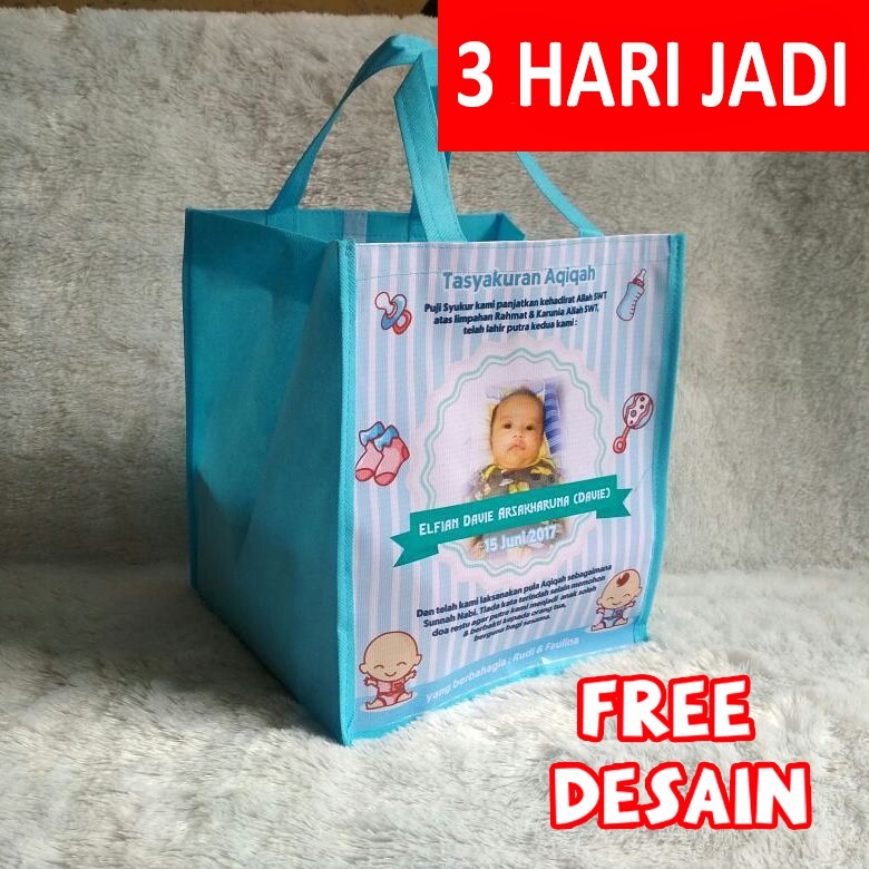 Tas Kantong Aqiqah Anak Goodiebag Aqiqah Tas Souvenir Aqiqah Anak Tas Berkat Tas Nasi Box Shopee Indonesia