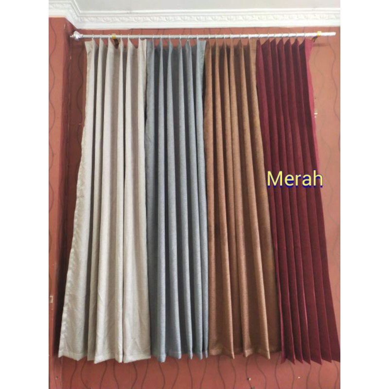 Gorden blackout plit ( plisket) polos dan motip