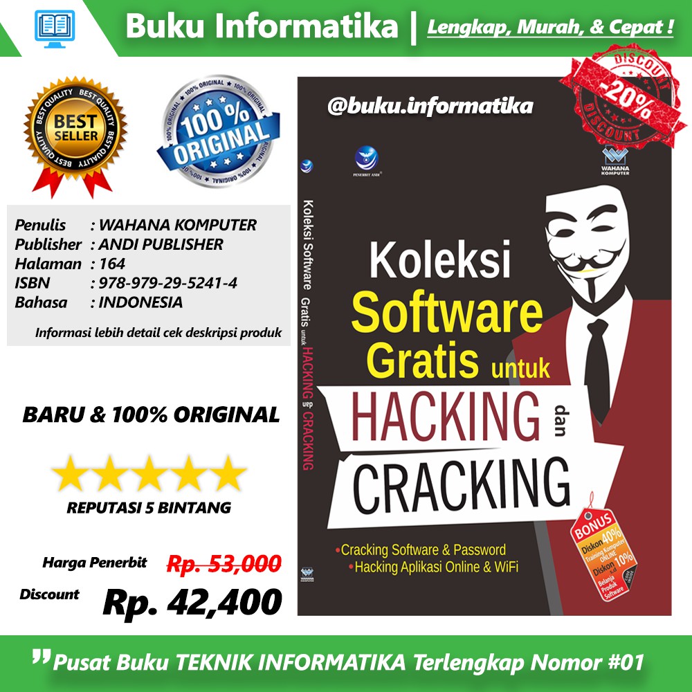 Jual BUKU HACKING - BUKU KOLEKSI SOFTWARE GRATIS UNTUK HACKING DAN ...