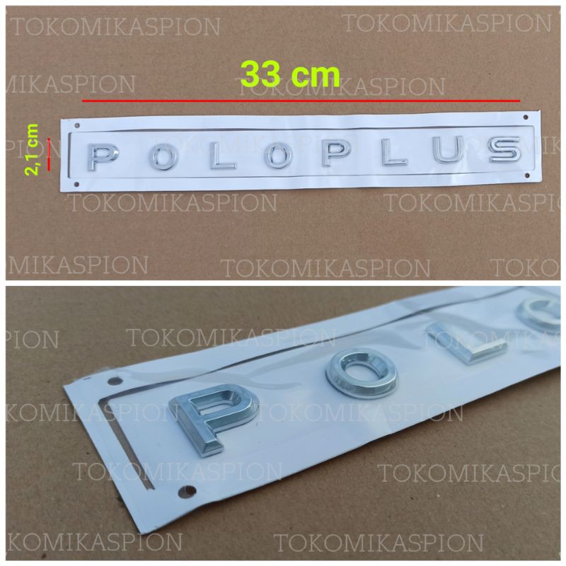 emblem logo tulisan badge sagisag POLOPLUS polo plus POLO PLUS poloplus untuk VW POLO