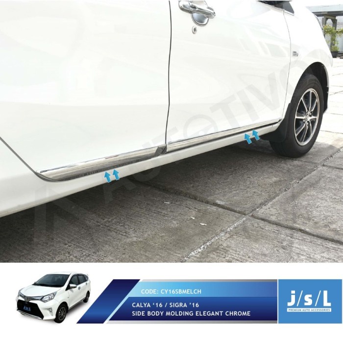 Toyota Calya List Samping Mobil - Side Body Molding Elegant Chrome