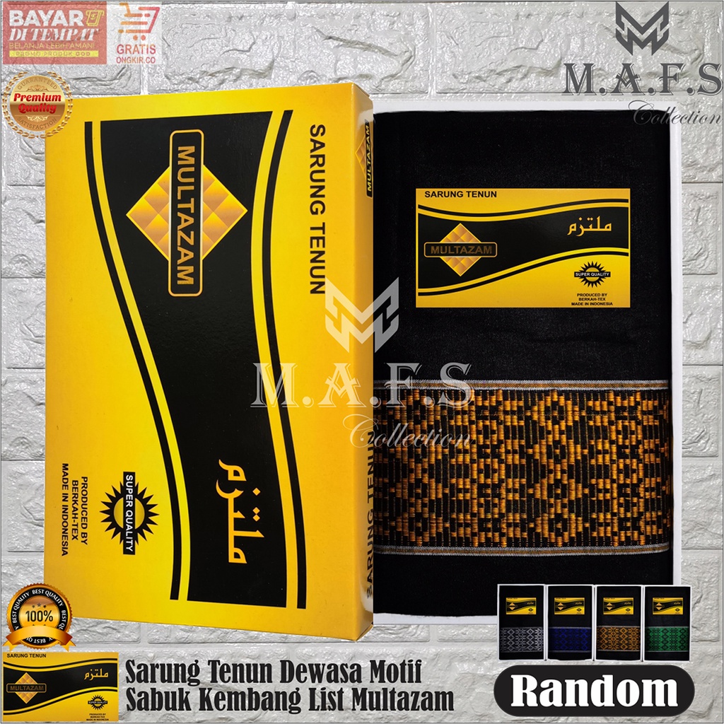 SARUNG DEWASA SARUNG TENUN MOTIF SABUK KEMBANG LIST WARNA MULTAZAM