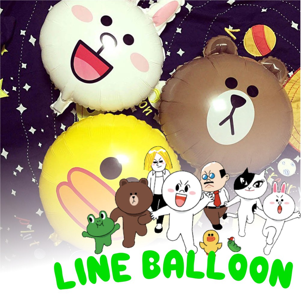 Baloon / Balon Foil / Balon Party Charater LINE VERSION - BALON LINE