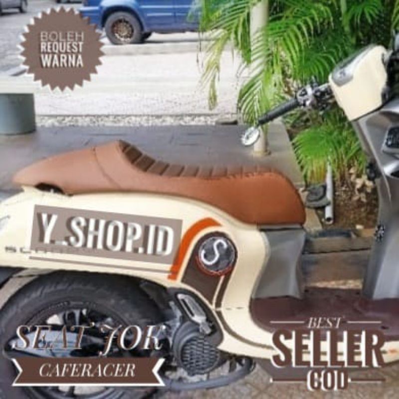 Sarung Kulit Jok Caferacer Scoopy Custom Variasi Original